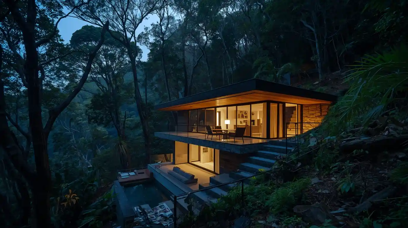 A Third of This Singapore Rainforest House Is in a Hill