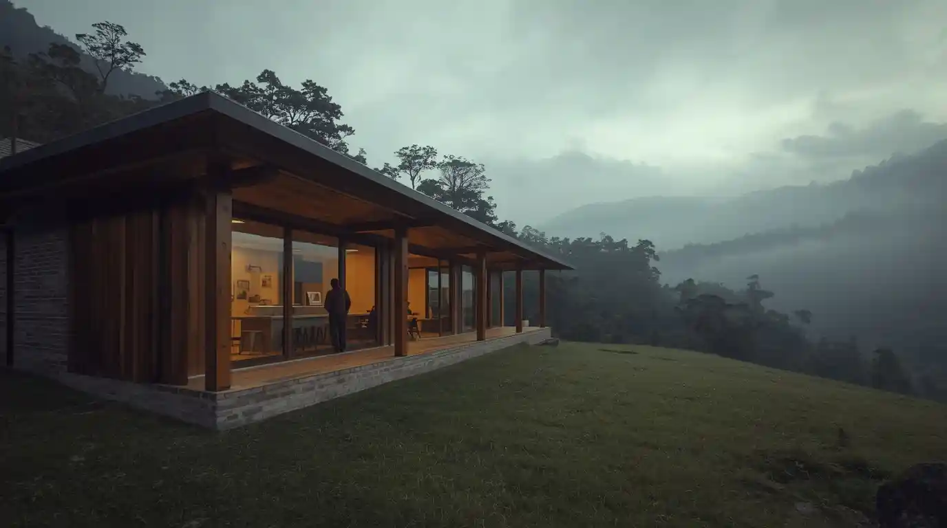 Why This Eucalyptus Timber House Was Built Long, Not Tall